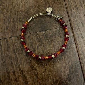 Alex and ani red and orange beaded bracelet